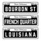 New Orleans French Quarter Downtown City Neighborhood Street Signs Historic Iconic Vieux Carre