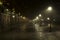 New Orleans French Quarter foggy night