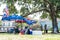 New Orleans, LA/USA - 7/6/2019: Trump Supporters Having Picnic on Bayou St. John During Essence Festival in New Orleans