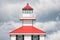 New Orleans, LA/USA - 8/24/2019: New Canal Lighthouse on Lake Pontchartrain