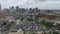 NEW ORLEANS, LOUISIANA - APRIL 11, 2016: Flying over the New Orleans, Louisiana. Cityscape. Saint Louis Cemetery. Sightseeing obje