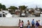 New Orleans, Louisiana, U.S.A - February 4, 2020 - Tourists enjoying the cemetery tour on Rampart Street