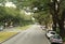 New Orleans, Louisiana, U.S.A - February 4, 2020 - The view of the street with live oak trees by The Garden District