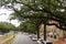 New Orleans, Louisiana, U.S.A - February 4, 2020 - The view of the street with live oak trees by The Garden District