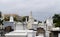 New Orleans, Louisiana, U.S.A - February 4, 2020 - The view of the white cemetery on Rampart Street