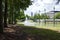 New Orleans Park and Pond With Fountain and Bridge