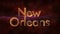 New Orleans - Shiny looping city name text animation
