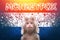 A new outbreak of viral infection at Netherlands , monkey pox. Little monkey looks up at Dutch flag background. The