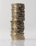 New Pound Coin - tall stack