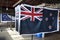 New prints of the National flags of New Zealand dries out