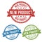 New product, fresh, selected, vector badge label stamp tag for product, marketing selling online shop or web e-commerce