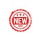 New Product Stamp Red Ink Badge Isolated Sticker Icon