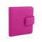 New purple wallet of cattle leather isolated