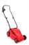 New red lawnmower on white background