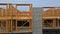 New residential construction home fragment of framing