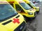 New resuscitation ambulances stand in a row