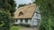 New roofing of a thatched roof. Germany, Schleswig-Holstein