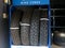 New rubber tyres kept for sale
