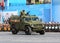 New russian military all terrain truck on the military parade