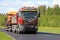 New Scania Truck Transports Roadworks Machinery