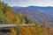 New section of the Foothills Parkway in fall colors.