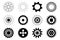 new set of icon element decorative gear wheel engineering factory graphic design abstract background vector illustration