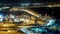 New Sheikh Khalifa Bridge in Abu Dhabi night timelapse, United Arab Emirates