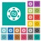New Shekel casino chip square flat multi colored icons