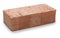 New single unused red brick isolated on white background