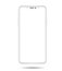 New smartphone white vector drawing isolated on white background