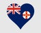 New South Wales Australia Heart Flag. NSW Love Shape Flag. Australian State Banner Icon Sign Symbol Clipart. EPS Vector