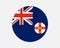New South Wales Round Flag. NSW, Australia Circle Flag