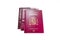 New spanish passport over old expired ones and white background