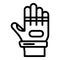 New sport gloves icon outline vector. Hand keeper