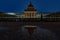 The new Staatskanzlei in Munich's Hofgarten at night