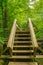 A New Stairs on Hiker Footbridge along the Appalachian Trail