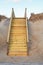 New stairway to a public beach access vertical