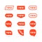 New sticker flat style tag design. New promotion label isolated for advertising. Icon new sign for market