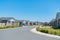 New subdivision street with uniform homes