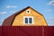 New suburban rural wooden house closeup