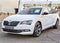 New Superb Wagon white car from Skoda automaker in outdoor showroom
