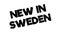 New In Sweden rubber stamp