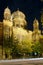 New synagogue in Berlin at night