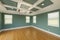 New Teal Custom Master Bedroom Complete with Fresh Paint, Crown and Base Molding, Hard Wood Floors and Coffered