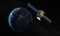 New Telecommunications Satellite Orbiting Earth - NASA Map