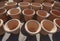 New terracotta earthenware pots