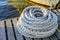 New thick rope for mooring ships and boats in port