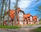 New townhouse under a red tile roof