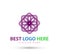 New trendy logo, Design elements part, flower style vector icon