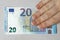 New twenty 20 euro banknote greenback paper money issue 2015